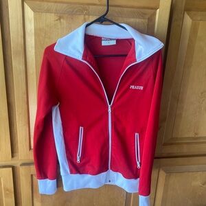 Red and White Bomber Jacket